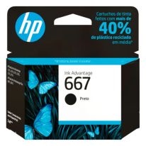 Cartucho de Tinta HP 667 Preto 3YM79AB 1