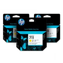 Cartucho de tinta HP 711 Amarelo PLUK 29ml (3 unid) CZ136AB 1